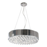 Lámpara Colgante Decorativa Acero Cromo E27 60w 5 Luces