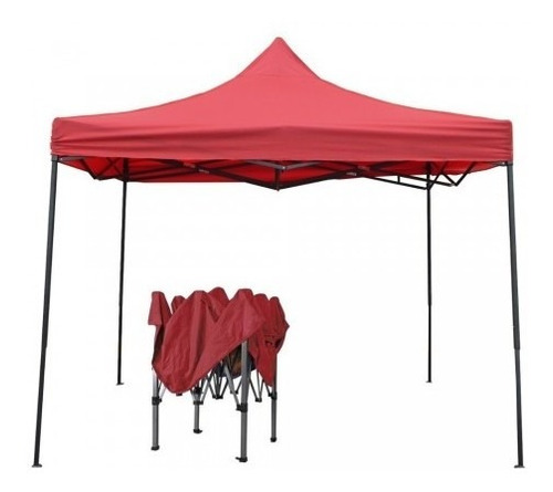 Toldo Plegable 2x3 Metros. Color Rojo