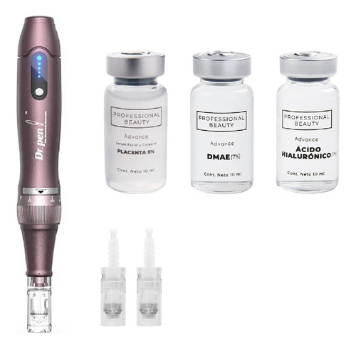 Kit Dermapen Dr Pen A10 Inalámbrico + 3 Activos + 2 Agujas