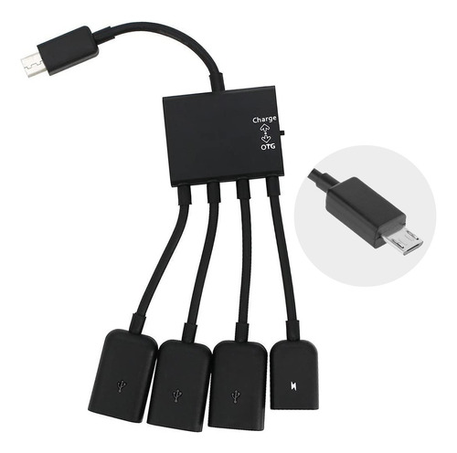 Hub Celular Tipo C 4 Puertos Adaptador Múltiple Otg Usb 3.1 