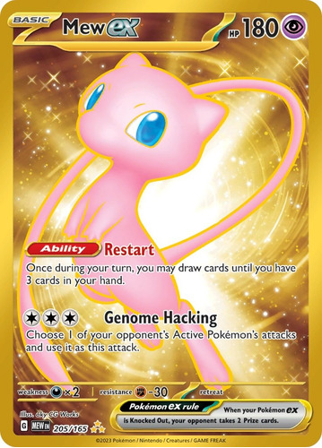 Mew Ex Metalica Promo 151 Pokémon Tcg Carta Original Ingles