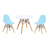 Combo Mesa Eames Kids + 2 Silla Niños Infantil- Alto Impacto