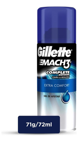 Gillette Gel Para Afeitar Mach3 Complete Defense 72 Ml