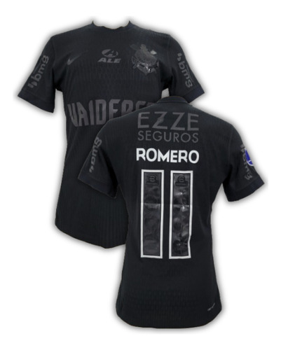 Camisa Oficial Corinthians M Preparada De Jogo Black Romero