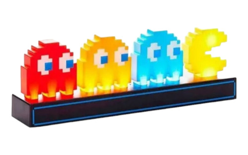 Pacman Lampara Luz Led Nocturna Recargable Y Usb