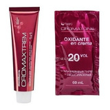 Tintura Permanent Cromatone 60g Con Agua Oxig En Crema Vol20