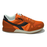 Zapatillas Diadora Modelo Urban Destra - Naranja Con Negro