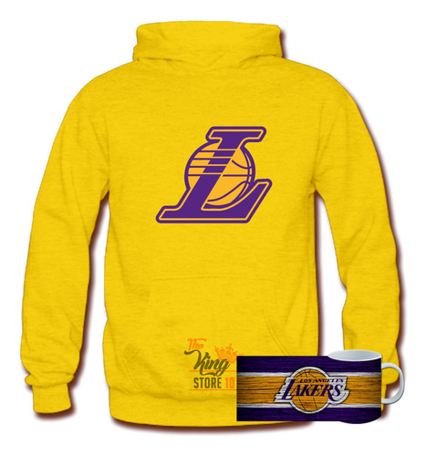 Poleron + Taza, Los Angeles Lakers Logo L, Basketball, Nba / The King Store
