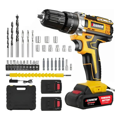 Destornillador Electrico Taladro De Percusión A Batería 2 Con Estuche De Plástico Marca Alsonew | Envío gratis