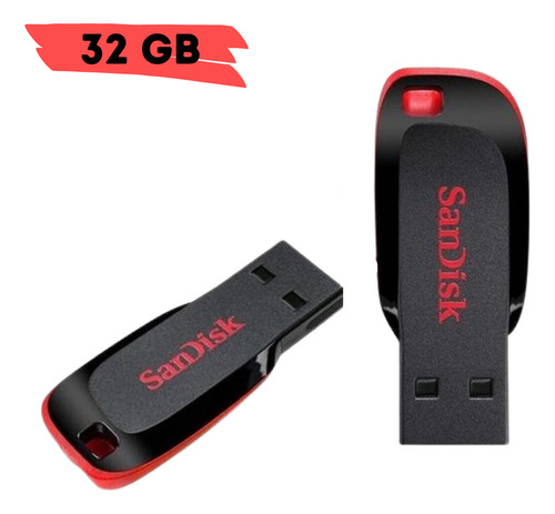 Sandisk Original 32gb Compatível Com Portas 2.0 E 3.0