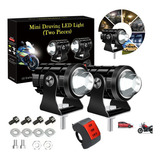 Par Faros Luces Led Lupa 2 Colors Alta/baja Para Auto Moto