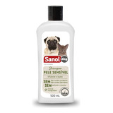 Shampoo Pet Profissional Sanol Pele Sensivel 500ml Cão Gato