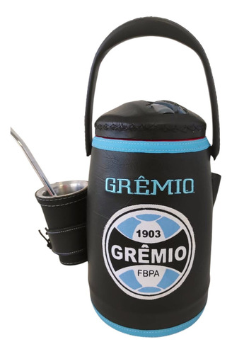 Termica P/terere  Do Gremio  2,5 Litros Revestida Couro