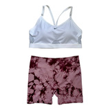 Conjunto De Top Deportivo + Calza Corta Push Up Shein Xl