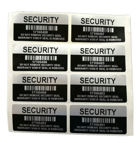 400 Sellos Seguridad Numerados Void Garantía 20x40mm