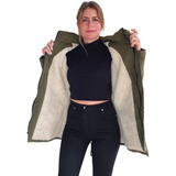 Campera Parka Mujer Invierno Corderito Importada Calidad