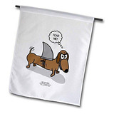 Fl_164020_1 Weiner Dog With Sharks Fin Garden Flag, 12 ...