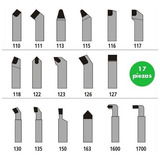 Juego 17 Herramientas Torno Cabo 5/8 (16mm) Metal Duro Widia