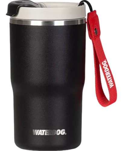 Vaso Termico Waterdog Clyde 480ml Ceramica Hermetico Negro Liso