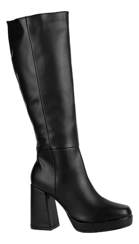Bota Formal Mujer Negro Tacto Piel Lady Paulina 02703905