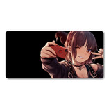 Mousepad Xl 58x30cm Cod.345 Chica Anime Negro