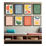 Cuadro Set X8 Abstracto Moderno Personalizados Matisse 30x40