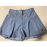 Shorts Saia Jeans C/ Fendas - Hering Kids - Tamanho 14