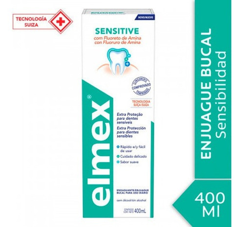 Elmex Sensitive Enjuague Bucal Sin Alcohol 400ml