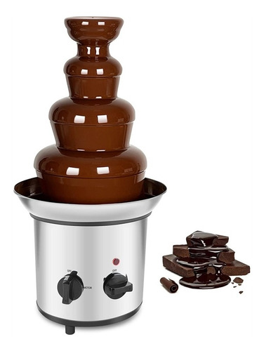 Fuente De Chocolate Fondue 4 Niveles En Acero Inoxidable