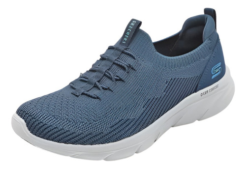 Tenis Skechers Originales Dlux Confort Mujer Azules