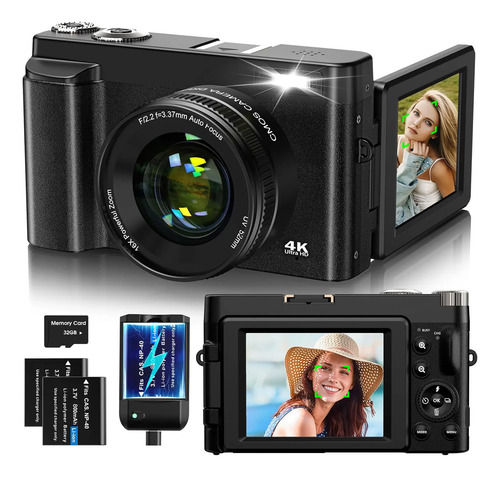 Cámara Digital Compacta Autofocus 4k 48mp Fotografíca Webcam | Meses sin interés