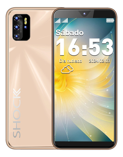 T51-shock Teléfono Dual Sim 3g 2gb Ram 16gb 5.5 Hd Celular Con Reconocimiento Facial  Smartphone Memoria Ampliable Hasta 128gb 3000 Mah