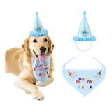 Gorro, Paliacate Y Letrero Feliz Cumpleaños Perros Mascotas