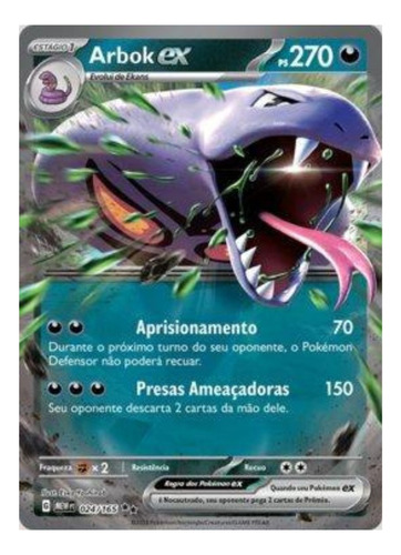 Carta Pokémon: Arbok Ex (024/165) 151