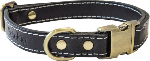 Collar De Cuero Para Perros Ajustable Y Resistente