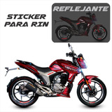 Kit Stickers Rin  Reflejantes Vento Storm 250 Rojo  + Regalo