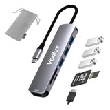 6 En 1 Hub Adaptador Usb 3.0 Hdmi Tf/sd Para Laptop Mac Pro