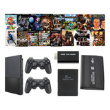 Playstation Ps2 Opl Com Hd 120 Gb 2 Controles (sem Leitor)