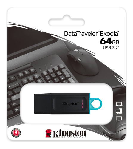 Memoria Kingston 64gb Usb 3.2 Alta Velocidad Datatraveler