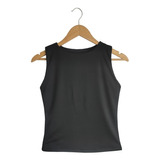 Crop Top Blusa Para Mujer De Polilycra Unicolor