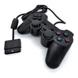 Controle Para Ps2 Com Fio Analógico Retro Game Shinka Preto