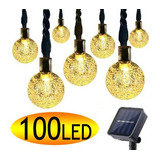 Lote De Luzes Solares Do Jardim, 100 Led, 8 Modos