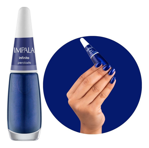 Esmalte Impala Infinito Perolado Coleção A Cor Da Sua Moda 4 Cor Azul Metalico