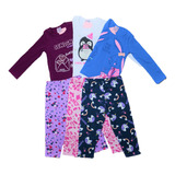  Roupa Infantil Outono Menina Atacado 3 Abrigo + 3 Calças