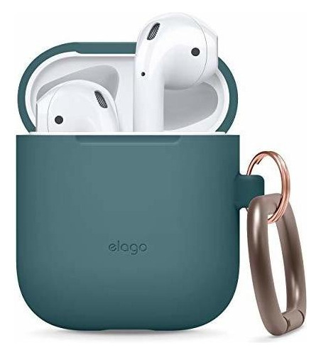 Funda Para AirPods De Silicona Flexible En Color Turquesa