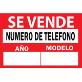 Aviso Letrero Autoadhesivo Stickers Se Vende Auto