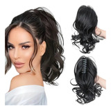 Extensiones De Cabello Cola De Caballo Ondulada Con Pinza