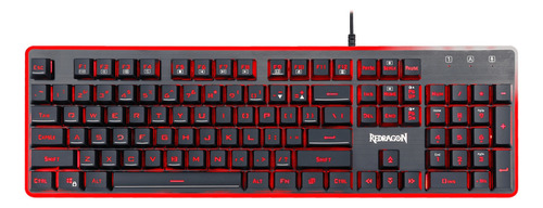 Teclado Gamer Redragon Dyaus K509 Qwerty Inglés Us Color Negro Con Luz Rgb