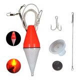 Kit Pesca Boia Luminosa Noite C/ Bateria + Chicote Espada