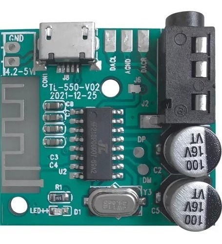 Mini Modulo Placa Receptor Bluetooth 5.0 Áudio Mp3 Som 